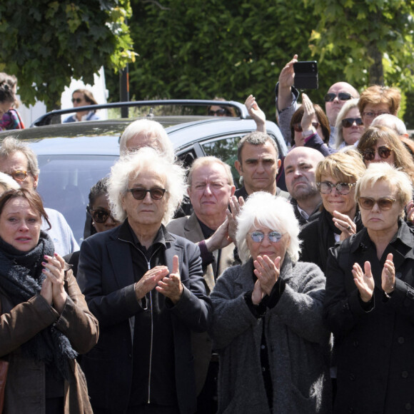 Luc Plamondon, Catherine Lara, Muriel Robin, Pascal Obispo - Obsèques de Maurane en l'église Notre-Dame des Grâces à Woluwe-Saint-Pierre en Belgique