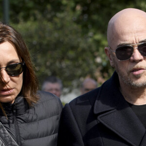 Zazie et Pascal Obispo - Obsèques de Maurane en l'église Notre-Dame des Grâces à Woluwe-Saint-Pierre en Belgique