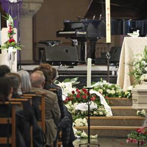 Obsèques de Maurane en l'église Notre-Dame des Grâces à Woluwe-Saint-Pierre en Belgique le 17 mai 2018.