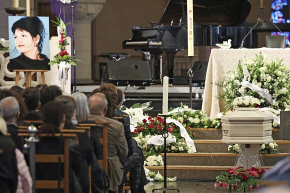Obsèques de Maurane en l'église Notre-Dame des Grâces à Woluwe-Saint-Pierre en Belgique le 17 mai 2018.