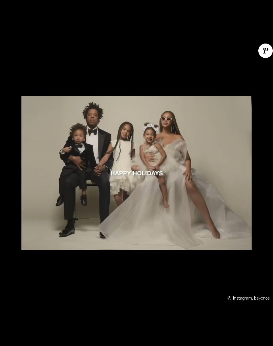 Beyoncé, Jay-Z et leurs trois enfants, Blue Ivy, Sir et Rumi. Le 1er janvier 2020.