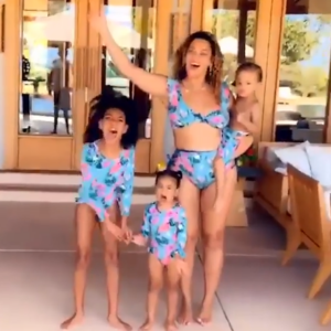 Beyoncé et ses trois enfants, Blue Ivy, Sir et Rumi.