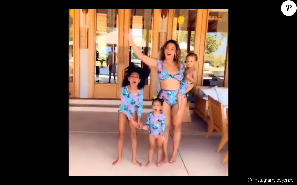 Beyoncé et ses trois enfants, Blue Ivy, Sir et Rumi.
