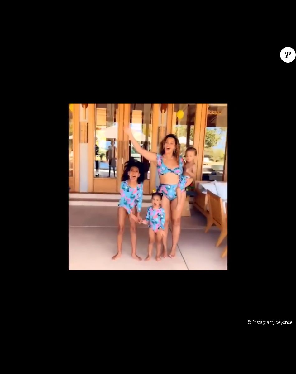 Beyoncé et ses trois enfants, Blue Ivy, Sir et Rumi.