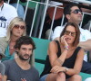 Laure Manaudou et son compagnon Jérémy Frérot dans les tribunes lors de la finale des Internationaux de tennis de Roland-Garros à Paris, le 7 juin 2015.