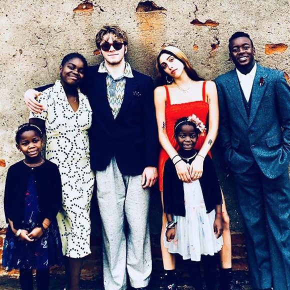 Les six enfants de Madonna (Esther, Mercy, Rocco, Lourdes, Stella et David) célèbrent Thanksgiving au Malawi le 22 novembre 2018.