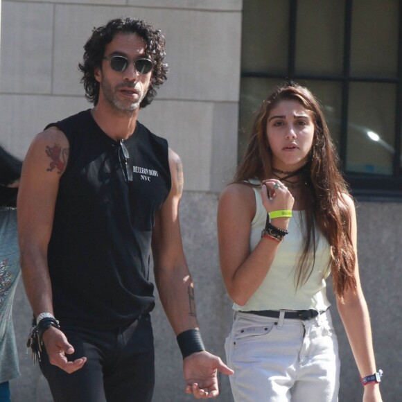 Lourdes Leon et son père Carlos Leon à New York, le 28 septembre 2014.