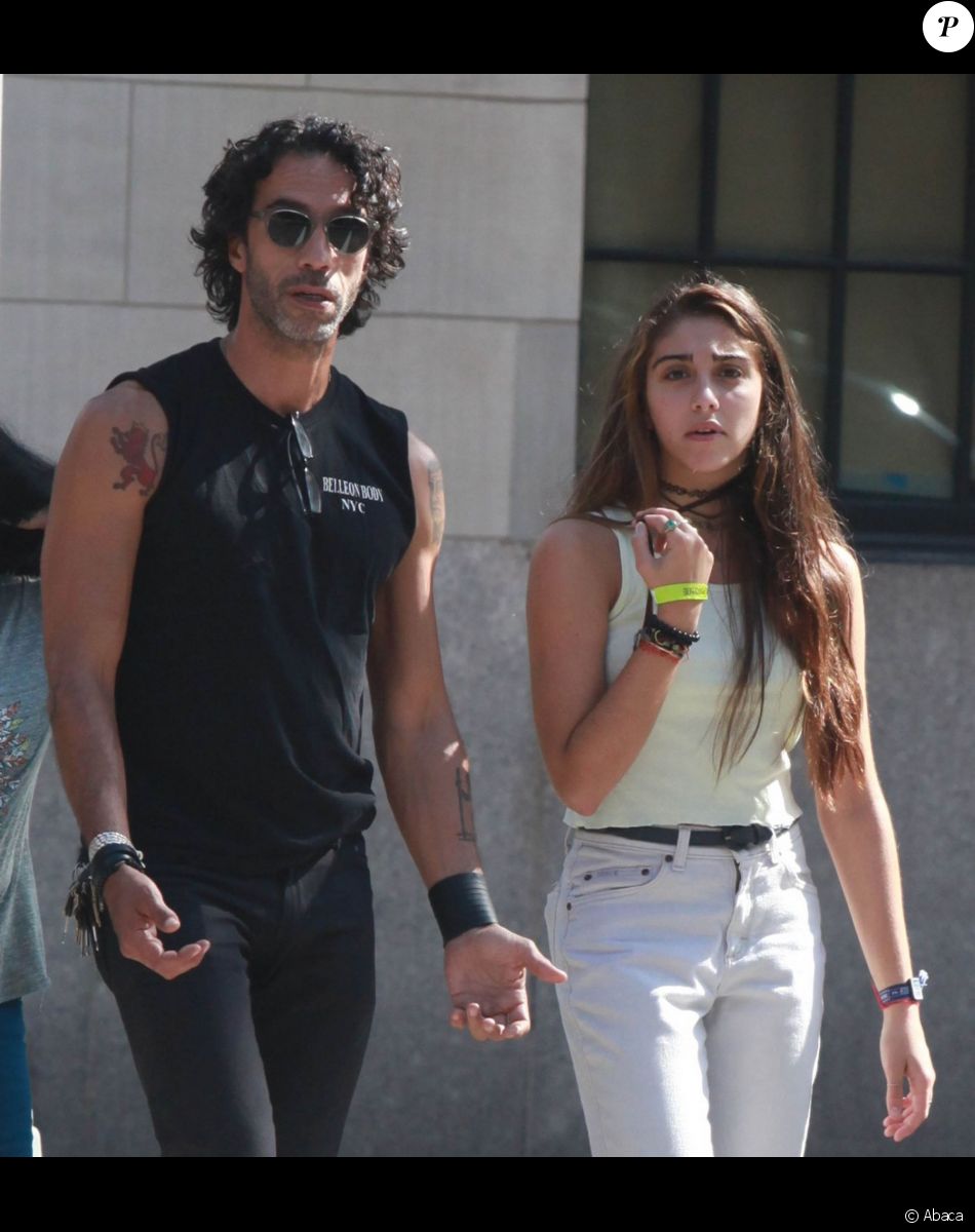 Lourdes Leon et son père Carlos Leon à New York, le 28 septembre 2014.