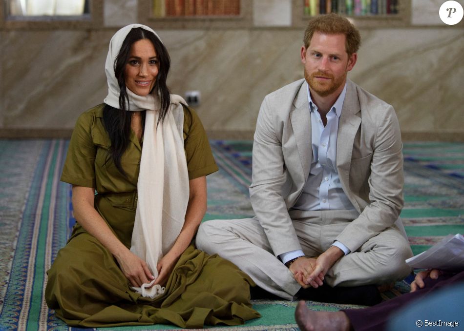 Le prince Harry, duc de Sussex, et Meghan Markle, duchesse de Sussex, en visite à la Mosquée Auwal à Cape Town, Afrique du Sud. Le 24 septembre 2019