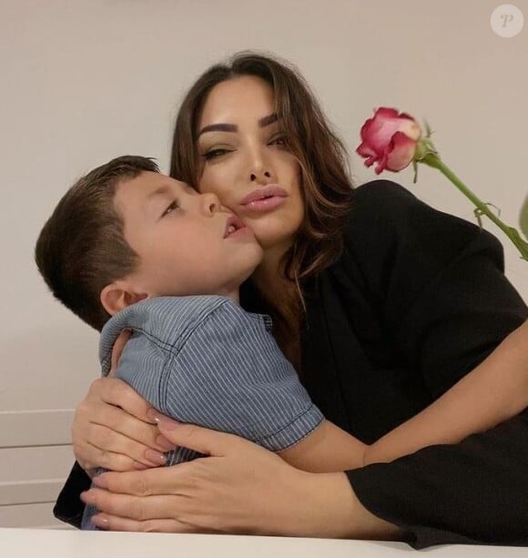 Emilie Nef Naf avec son fils Menzo, avril 2021