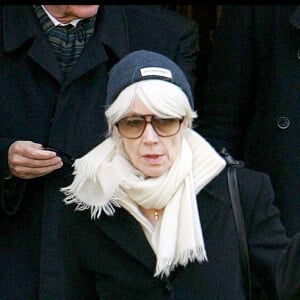 Françoise Hardy - Obsèques d'Alain Bashung en l'église de Saint-Germain-des-Près.