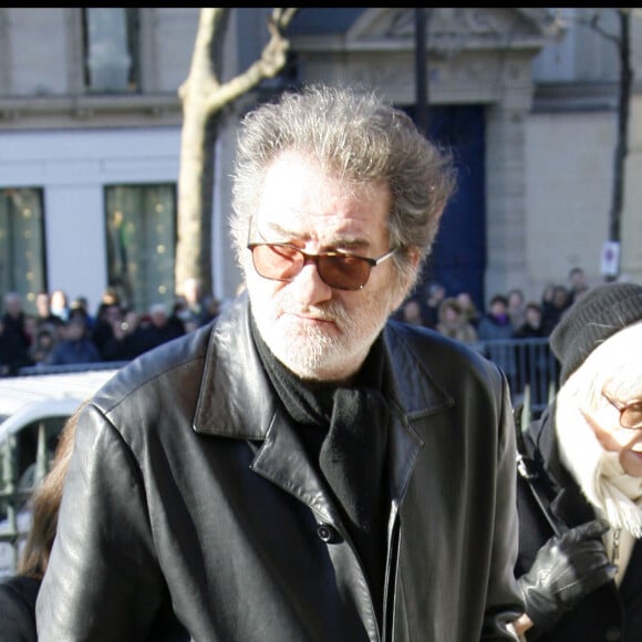 Eddy Mitchell et Françoise Hardy - Obsèques d'Henri Salvador en l'église de La Madeleine.