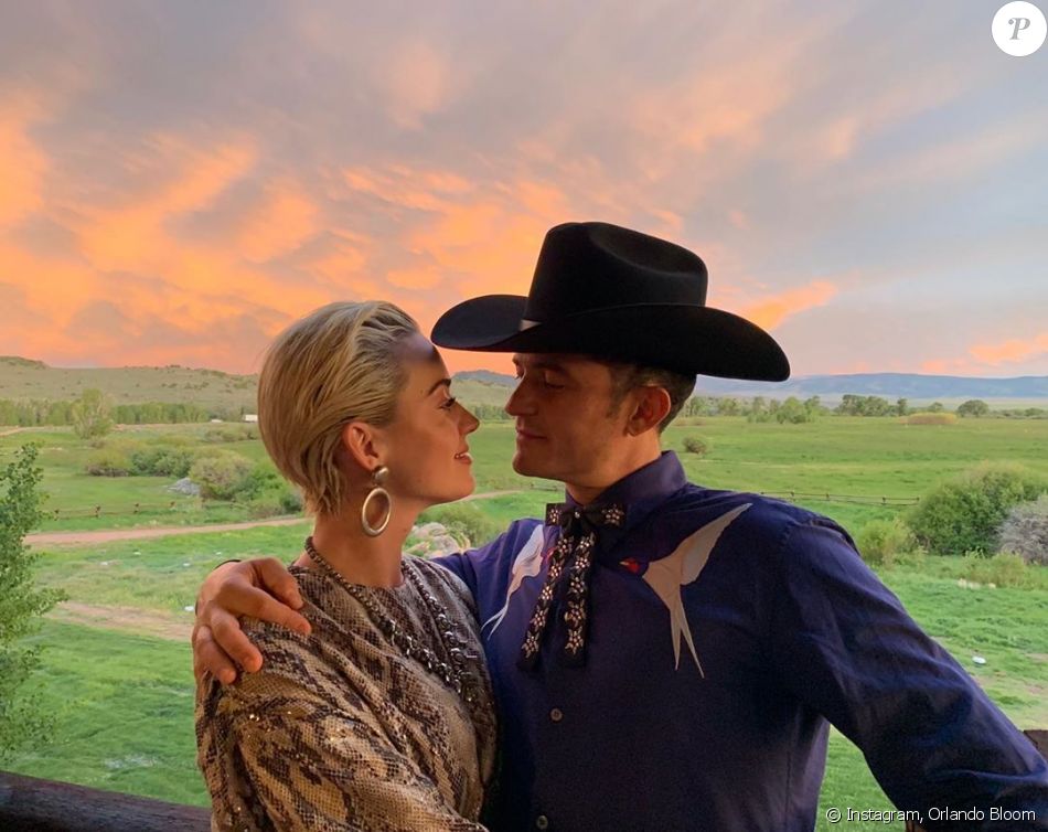 Katy Perry et Orlando Bloom sur Instagram. Le 24 juin 2019.