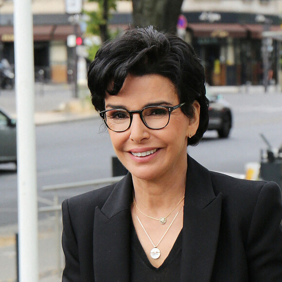 Exclusif - Rachida Dati à son arrivée dans les studios de Radio France à Paris, le 17 juillet 2020.