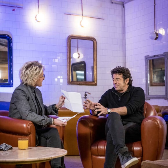 Exclusif - Patrick Bruel et Sophie Davant - Enregistrement de l'émission "La Lettre", à La Plaine-Saint-Denis à Paris. Le 5 décembre 2020. © Cyril Moreau / Bestimage