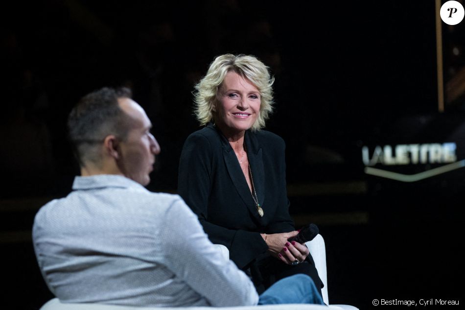 Exclusif - Sophie Davant et Mathieu - Enregistrement de l'émission "La Lettre", présentée par S.Davant, qui sera diffusée le 16 janvier 2021 sur France 2. Le 16 octobre 2020 © Cyril Moreau / Bestimage