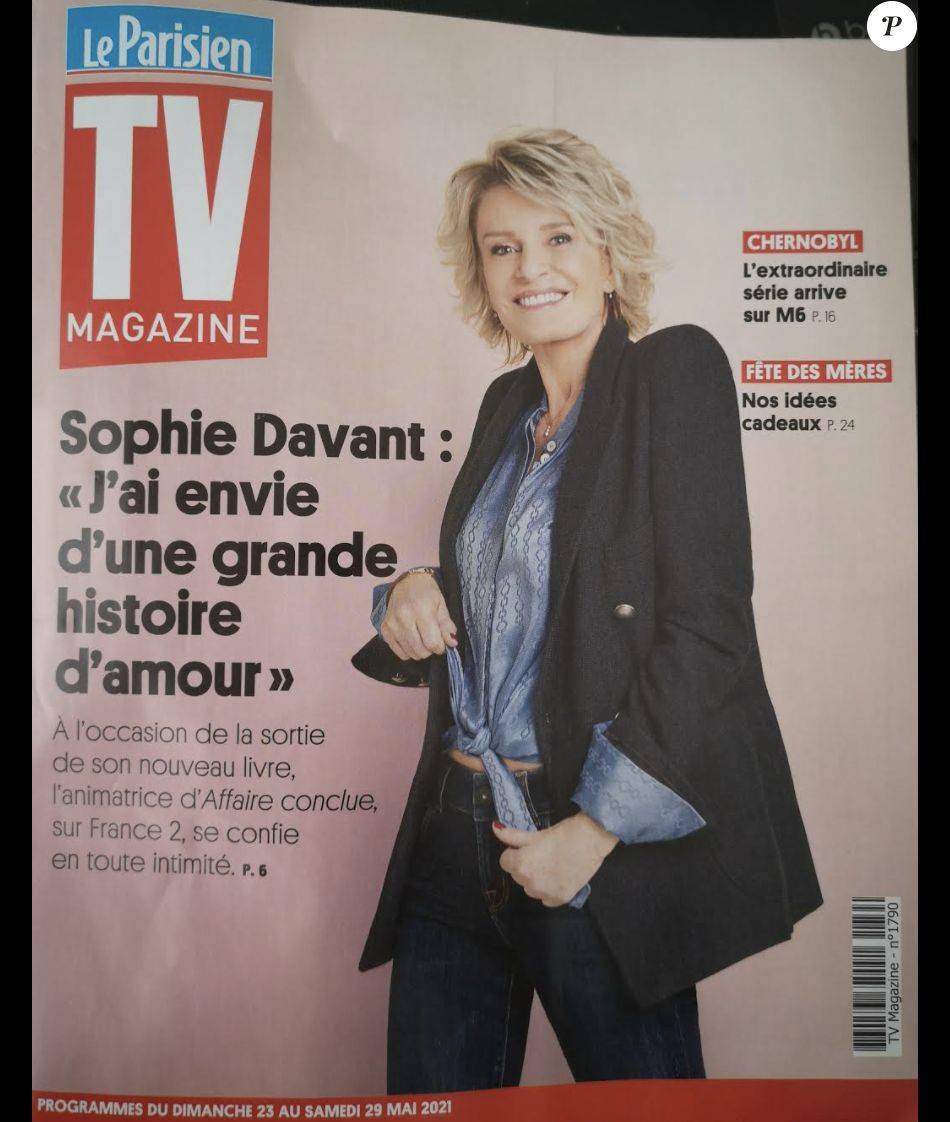 Sophie Davant fait la couverture du nouveau numéro de "TV Magazine"