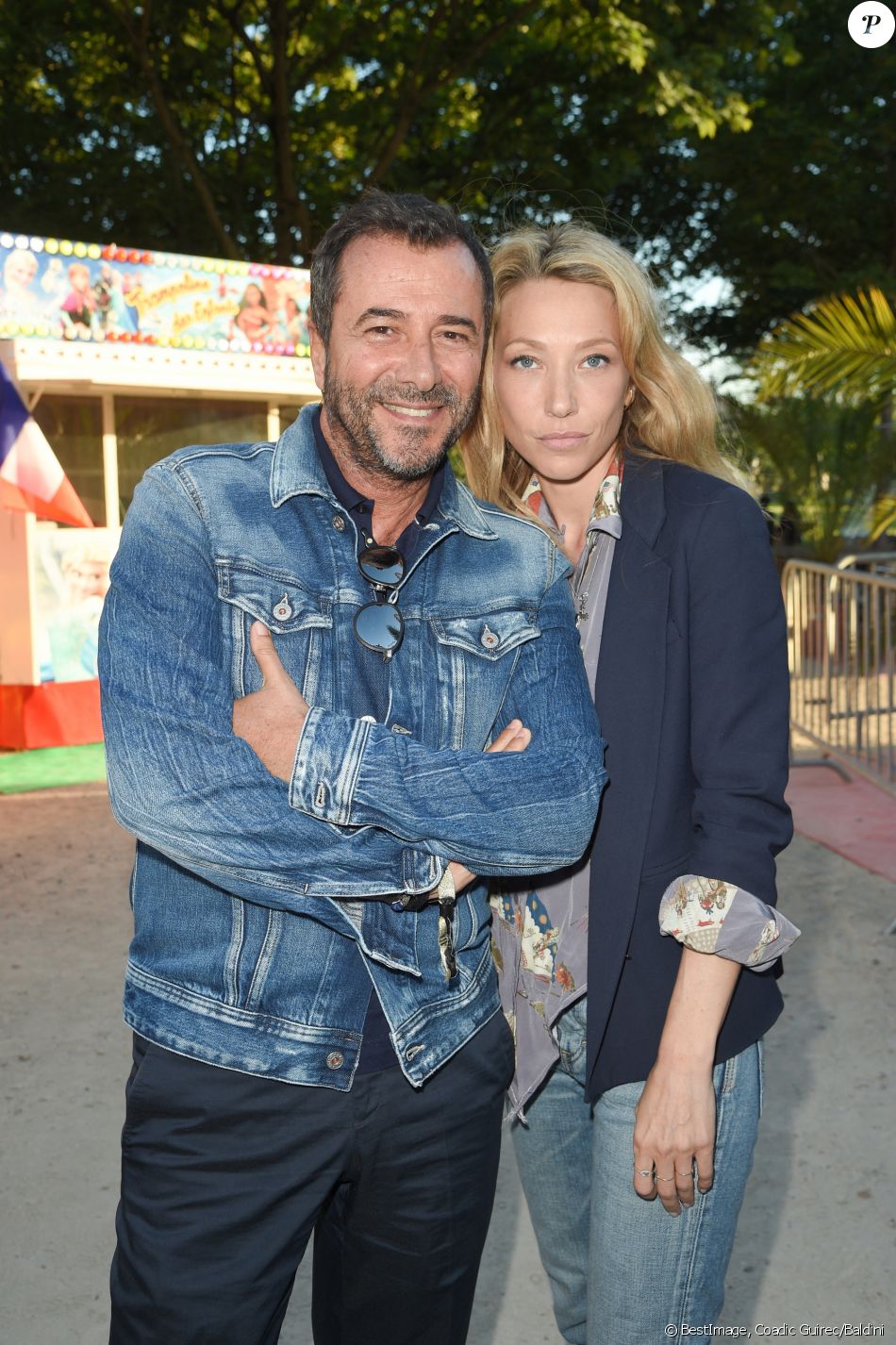 Bernard Montiel et Laura Smet - Soirée d'inauguration de la 35e fête foraine des Tuileries au Jardin des Tuileries à Paris, le 22 juin 2018. © Coadic Guirec/Baldini/Bestimage