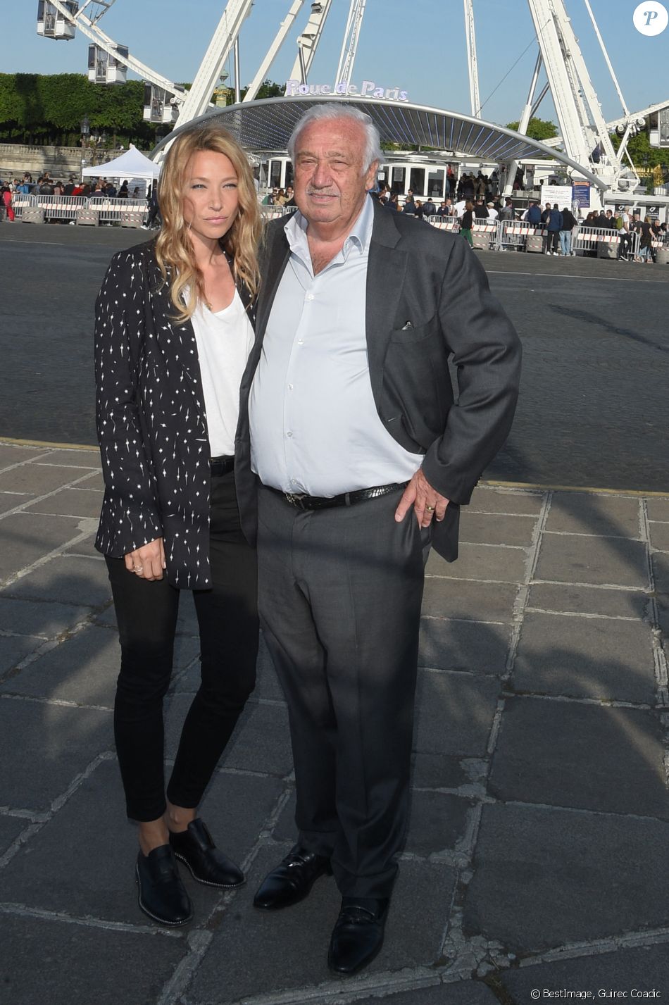 Laura Smet et Marcel Campion - Fermeture de la Grande Roue de la place de la Concorde. Paris, le 18 mai 2018. © Guirec Coadic / Bestimage