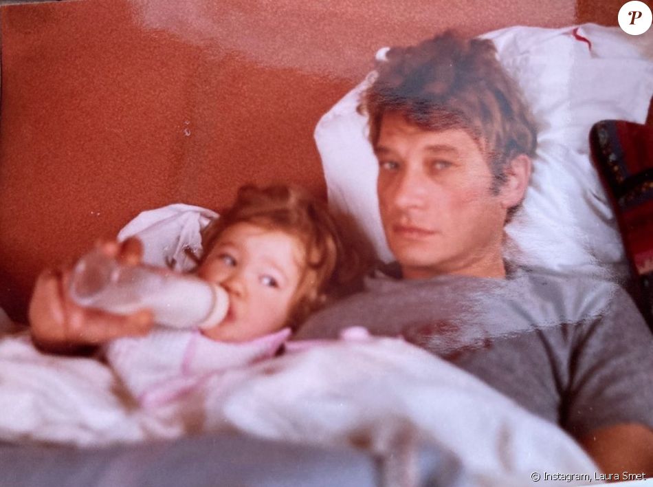 Laura Smet partage un joli souvenir avec Johnny Hallyday sur Instagram. Le 26 mai 2021.