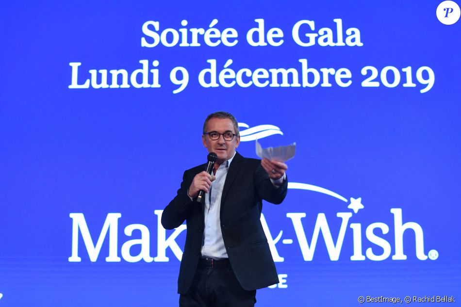 Christophe Dechavanne - Les célébrités assistent au dîner de gala de l'association "Make a wish" au Pavillon Potel et Chabot à Paris. Le 9 décembre 2019 © Rachid Bellak / Bestimage