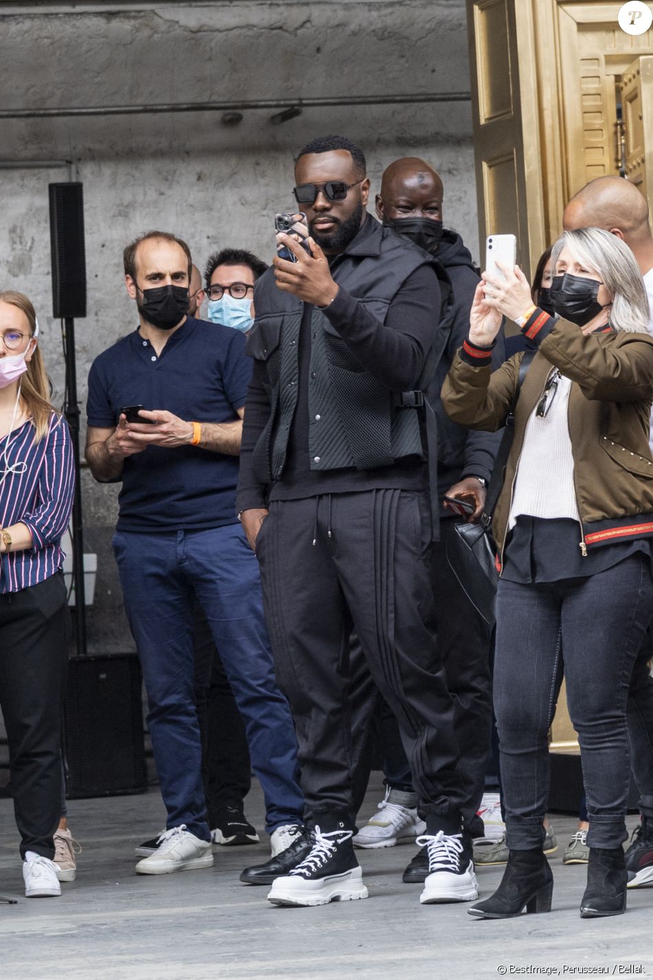 Gims (Gandhi Djuna) lors du lancement de la collection capsule Gims x Magnum à Paris le 27 mai 2021. © Perusseau / Bellak / Bestimage