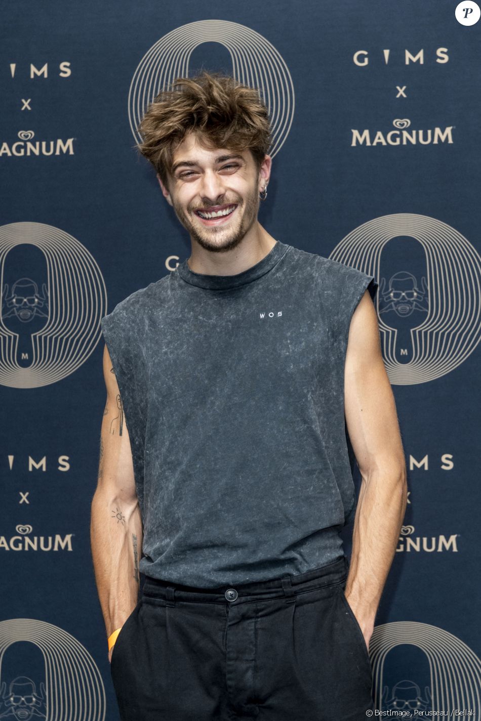 Maxence Danet-Fauvel lors du lancement de la collection capsule Gims x Magnum à Paris le 27 mai 2021. © Perusseau / Bellak / Bestimage