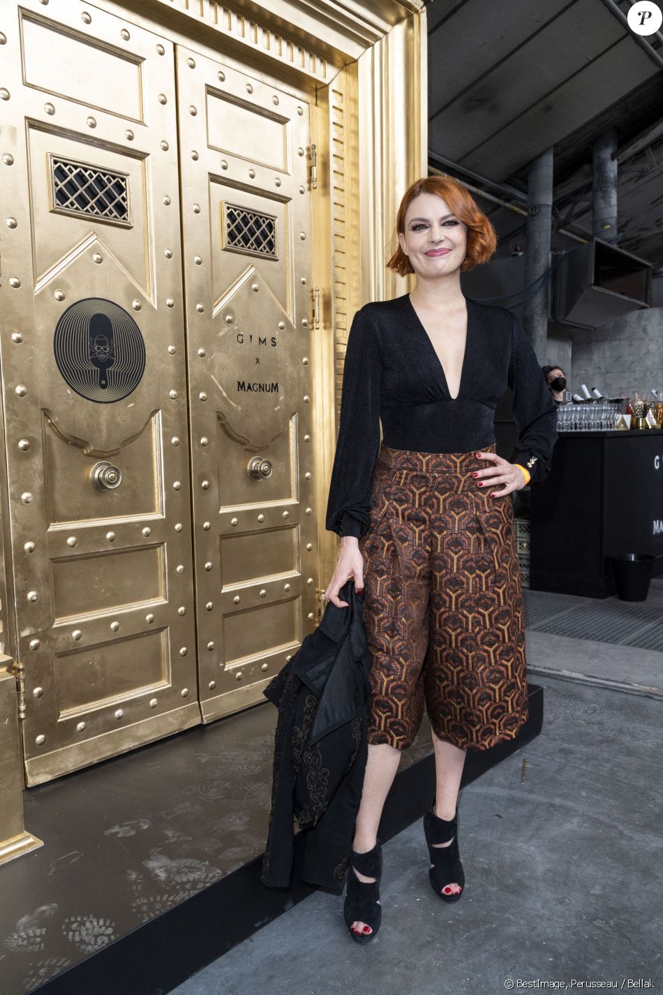 Elodie Frégé lors du lancement de la collection capsule Gims x Magnum à Paris le 27 mai 2021. © Perusseau / Bellak / Bestimage