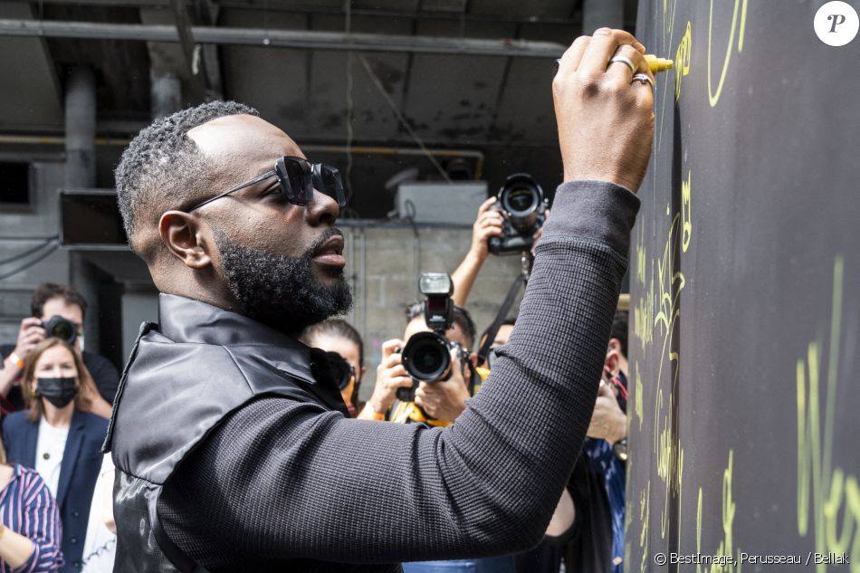 Gims (Gandhi Djuna) lors du lancement de la collection capsule Gims x Magnum à Paris le 27 mai 2021. © Perusseau / Bellak / Bestimage