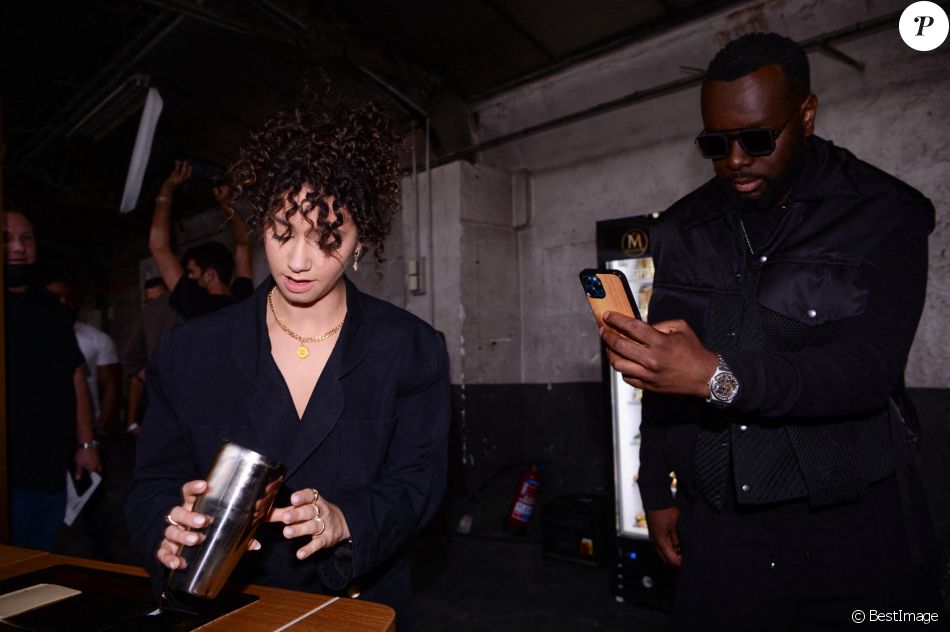 Gims (Gandhi Djuna), Léna Situations lors du lancement de la collection capsule Gims x Magnum à Paris le 27 mai 2021. © Bellak / Perusseau / Bestimage