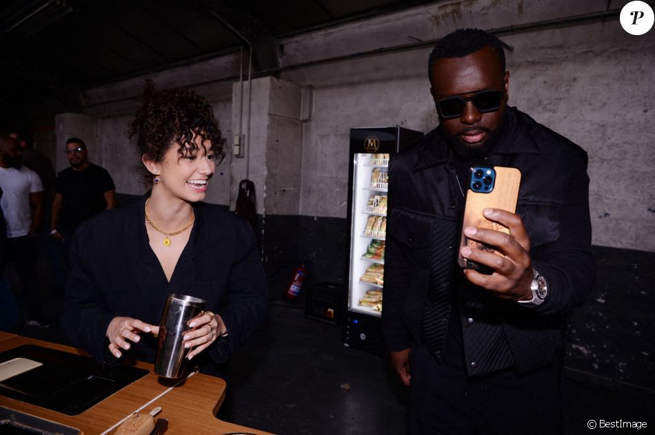 Gims (Gandhi Djuna), Léna Situations lors du lancement de la collection capsule Gims x Magnum à Paris le 27 mai 2021. © Bellak / Perusseau / Bestimage