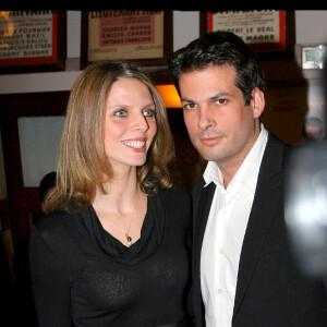 Sylvie Tellier et son ex-mari Camille Le Maux - Représentation de la pièce Le jeu de la vérité 2, au Théâtre des Mathurins en 2008
