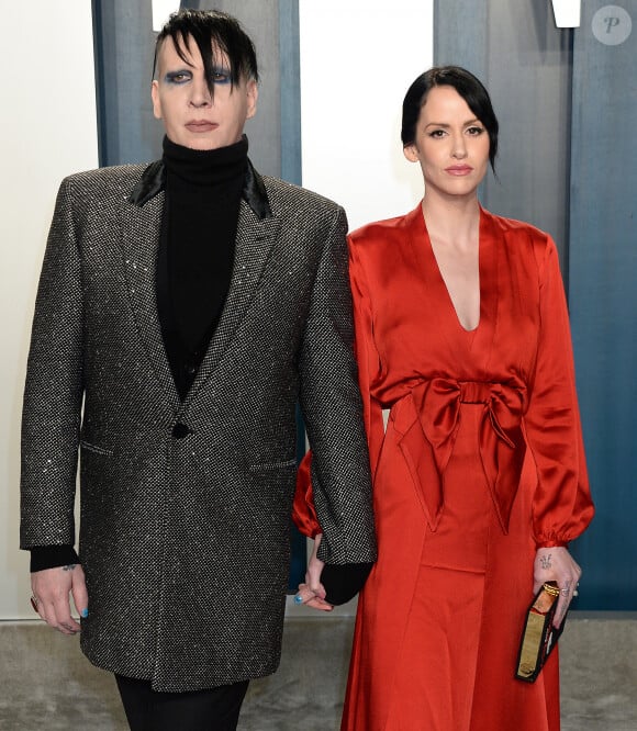 Lindsay Usich et son compagnon Marilyn Manson - People à la soirée "Vanity Fair Oscar Party" après la 92ème cérémonie des Oscars 2020 au Wallis Annenberg Center for the Performing Arts à Los Angeles, le 9 février 2020.