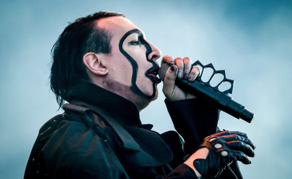 Marilyn Manson en concert au Download Festival à Donington. Le 10 juin 2018