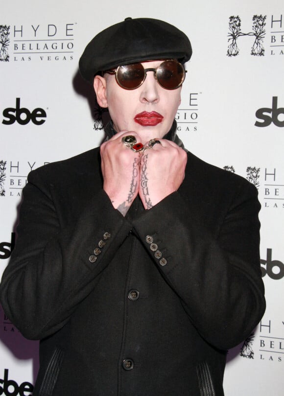 Marilyn Manson lors de l'évènement "Black Heart Ball" à Las Vegas, le 15 février 2015.
