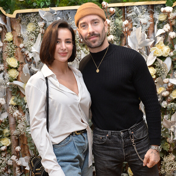 Exclusif - Jade Leboeuf (la fille de l'ex-footballeur F. Leboeuf) et son mari Stéphane Rodrigues - Présentation de la liqueur St-Germain à Paris le 23 janvier 2020. © Veeren/Bestimage