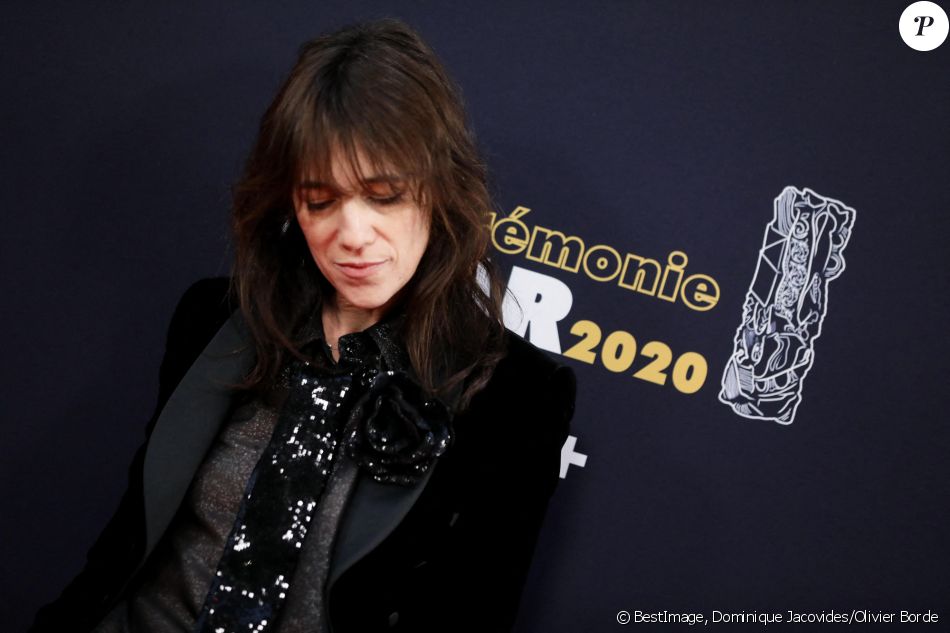 Charlotte Gainsbourg - Tournage de la série "Dix Pour Cent" lors de la 45e cérémonie des César à la salle Pleyel à Paris, le 28 février 2020. © Dominique Jacovides/Olivier Borde/Bestimage