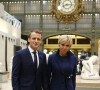 Le président de la République française Emmanuel Macron et sa femme la Première Dame Brigitte Macron (Trogneux) au Musée d'Orsay à Paris, France, le 10 novembre 2018. © Cyril Moreau/Bestimage