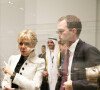 La Première Dame Brigitte Macron (Trogneux) et Manuel Rabaté (directeur du Louvre d'Abu Dhabi) lors de la cérémonie d'inauguration du musée du Louvre Abu Dhabi, aux Emirats Arabes Unis, le 8 novembre 2017. © Dominique Jacovides/Bestimage