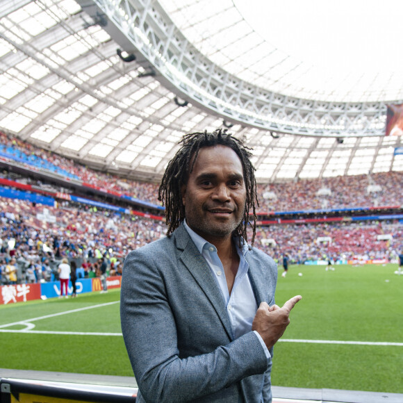 Christian Karembeu lors du match de coupe du monde opposant la France au Danemark au stade Loujniki à Moscou, Russia, le 26 juin 2018. Le match s'est terminé par un match nul 0-0. © Pierre Perusseau/Bestimage 