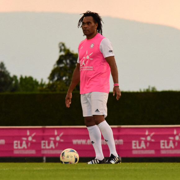 Christian Karembeu - Le match de foot caritatif de l'association ELA à l'occasion du tournoi de golf Evian Championship à Evian le 26 juillet 2019. © Romain Doucelin / Bestimage