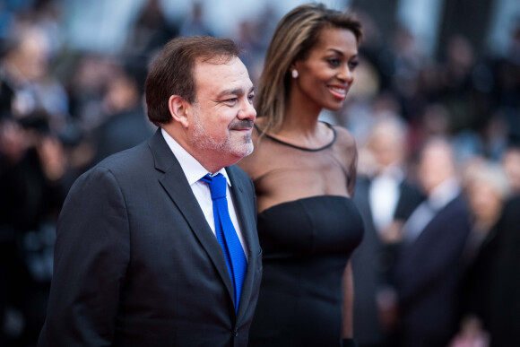 Didier Bourdon et sa femme Marie-Sandra - Montée des marches du film "Douleur et Gloire" lors du 72ème Festival International du Film de Cannes. Le 17 mai 2019. © Jacovides-Moreau / Bestimage