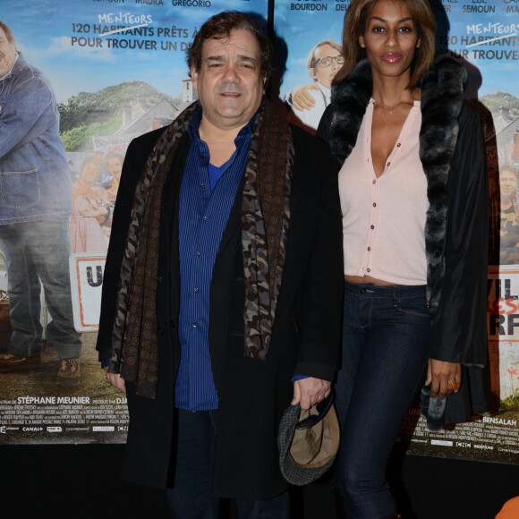 Didier Bourdon et sa femme Marie - Le 08 Février 2015 au Gaumont Marignan.