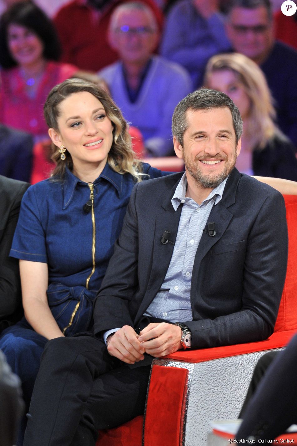Exclusif - Marion Cotillard et Guillaume Canet - Enregistrement de l'émission "Vivement Dimanche prochain" présentée par M.Drucker et diffusée le 5 mai sur France 2. Le 29 avril 2019 © Guillaume Gaffiot / Bestimage