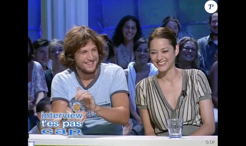 Guillaume Canet et Marion Cotillard dans "Tout le monde en parle", le 13 septembre 2003.