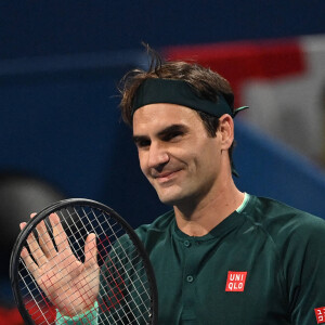 Roger Federer lors du tournoi de tennis Qatar Exxon Mobil Open à Doha le 10 mars 2021. © Imago / Panoramic / Bestimage