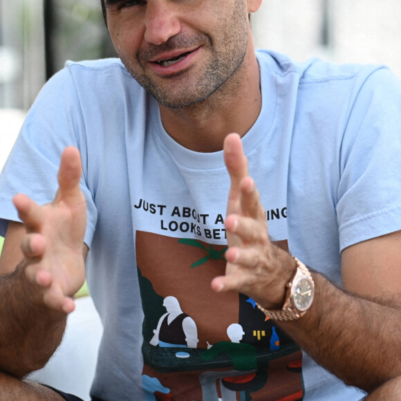 Roger Federer au Qatar Exxon Mobil Open 2021 à Doha, Quatar, le 9 mars 2021. © Imago/Panoramic/Bestimage