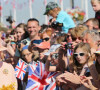 Elizabeth II à Cowes, sur l'île de Wight à l'occasion de son jubilé de diamant en 2012. 