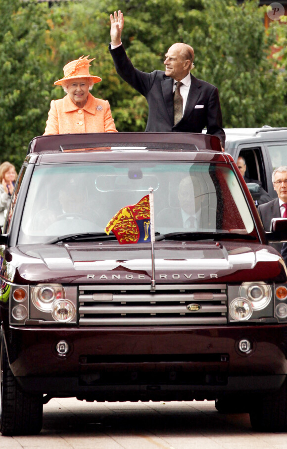 La reine Elisabeth II d'Angleterre et le prince Philip, duc d'Edimbourg lors des célébrations du jubilé de diamant. Le 18 juillet 2012