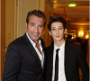 Jean Dujardin et Pierre Niney Diner pour les révélations des Cesar a l'hotel Meurice a Paris le 14 janvier 2013.